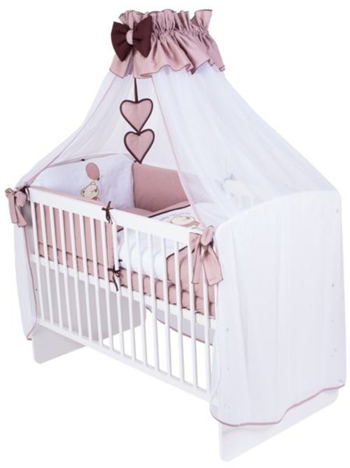 Lit bébé à barreaux - avec matelas et parure 11 pièces ourson ballon - kmbaby - Kiabi Lit bébé à barreaux - avec matelas et parure 11 pièces ourson ballon - kmbaby - Kiabi