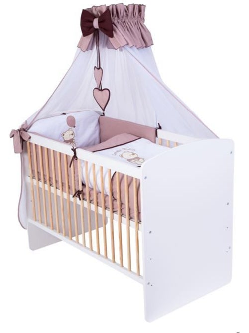 Lit bébé à barreaux - avec matelas et parure 11 pièces ourson ballon - kmbaby - Kiabi Lit bébé à barreaux - avec matelas et parure 11 pièces ourson ballon - kmbaby - Kiabi