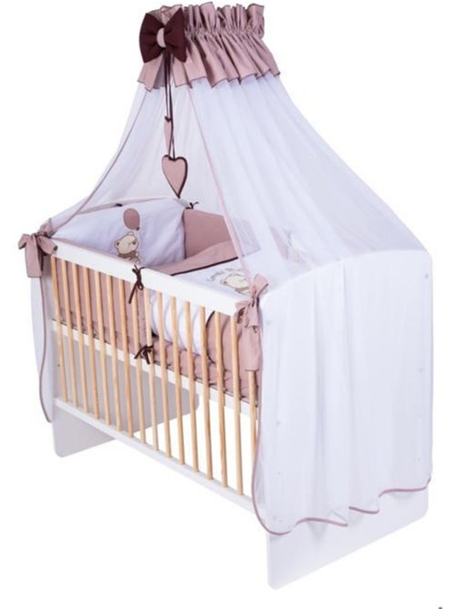 Lit bébé à barreaux - avec matelas et parure 11 pièces ourson ballon - kmbaby - Kiabi Lit bébé à barreaux - avec matelas et parure 11 pièces ourson ballon - kmbaby - Kiabi