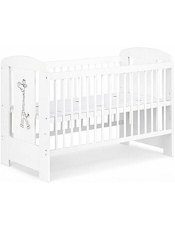 Lit bébé à barreaux - avec matelas, sommier 3 hauteurs - kmbaby