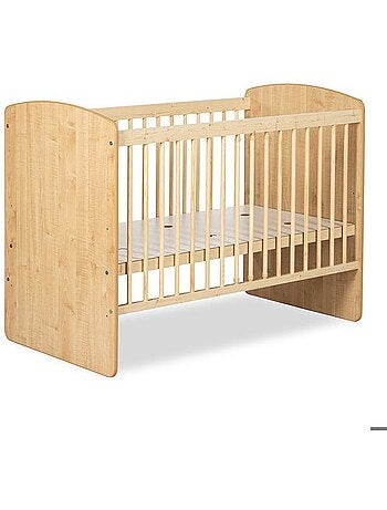 Lit bébé à barreaux - bois pin & mdf, sommier réglable - kmbaby