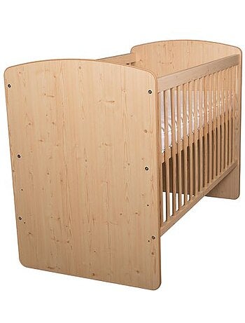 Lit bébé à barreaux - bois pin & mdf, sommier réglable - kmbaby