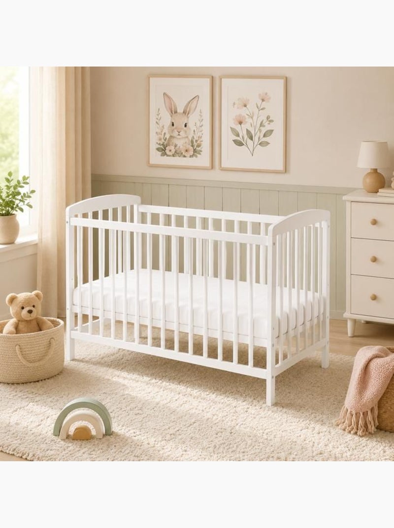 Lit bébé à barreaux - pin massif, sans matelas - kmbaby Blanc - Kiabi
