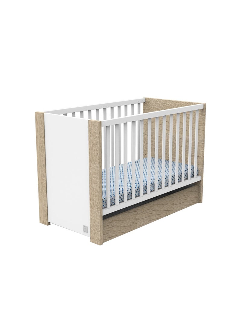 Lit bébé à barreaux - SAUTHON Blanc Marron - Kiabi