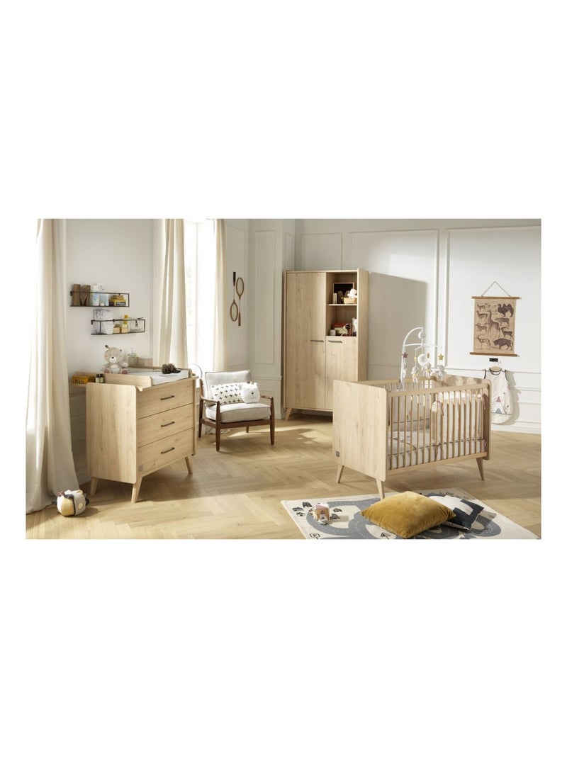 Lit bébé à barreaux - SAUTHON Marron - Kiabi