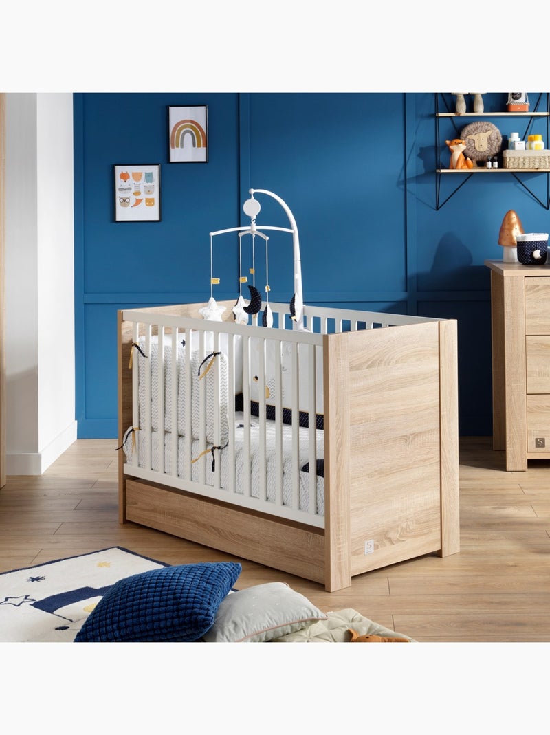 Lit bébé à barreaux - SAUTHON Marron - Kiabi