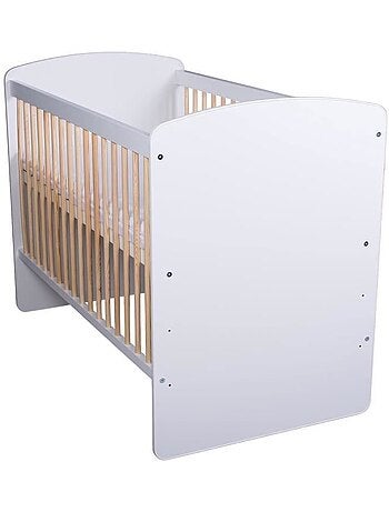 Lit bébé à barreaux - sommier 3 hauteurs, 3 barreaux amovibles - kmbaby