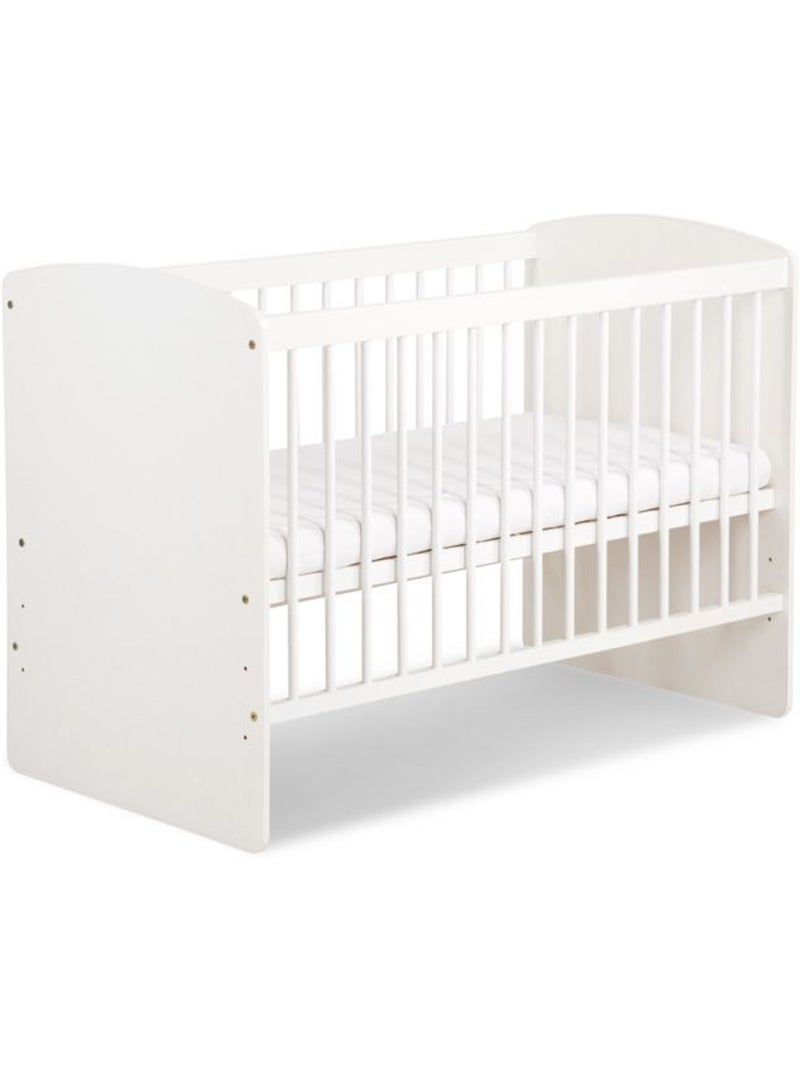 Lit bébé à barreaux - sommier 3 hauteurs, 3 barreaux amovibles - kmbaby Blanc Blanc - Kiabi