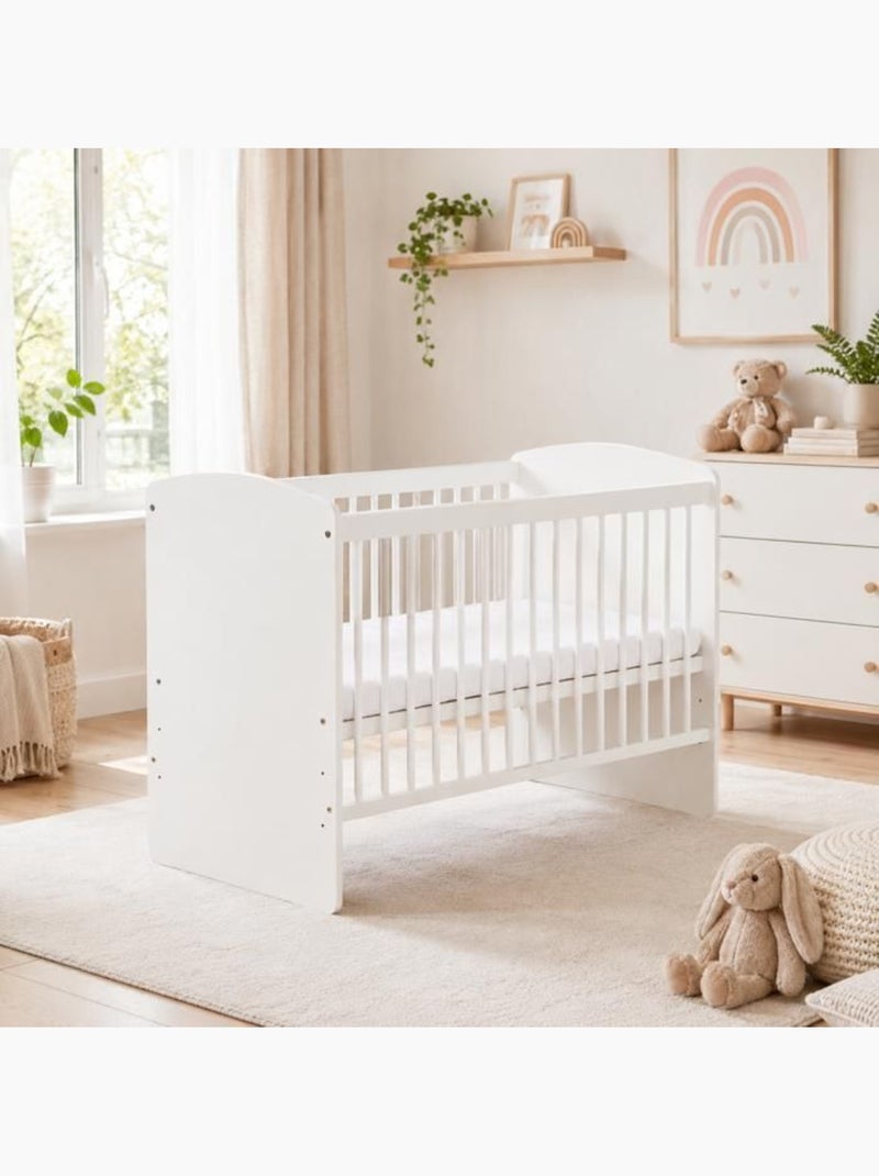 Lit bébé à barreaux - sommier 3 hauteurs, 3 barreaux amovibles - kmbaby Blanc Blanc - Kiabi
