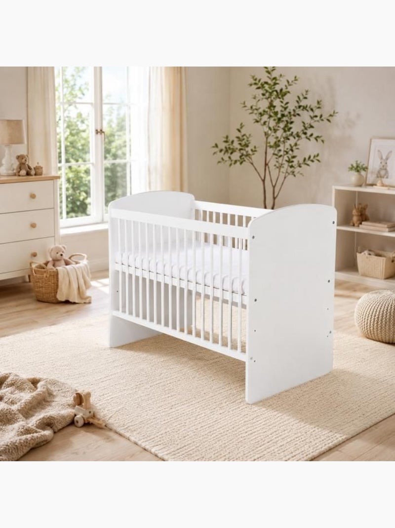 Lit bébé à barreaux - sommier 3 hauteurs, 3 barreaux amovibles - kmbaby Blanc Blanc - Kiabi