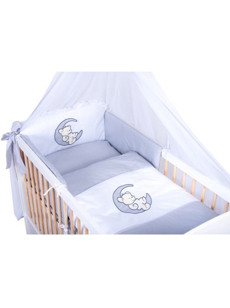 Lit bébé à barreaux avec matelas et parure 11 pièces - KMBABY Blanc Beige Gris - Kiabi