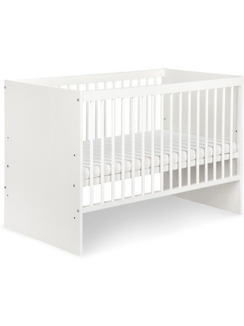 Lit bébé à barreaux avec matelas et parure 11 pièces - kmbaby Blanc Rose - Kiabi