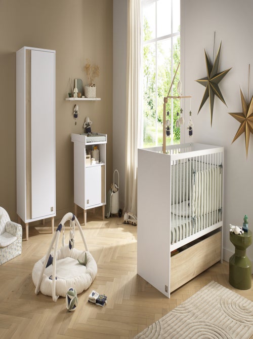 Lit bébé à barreaux avec têtes en panneaux - SAUTHON - Kiabi