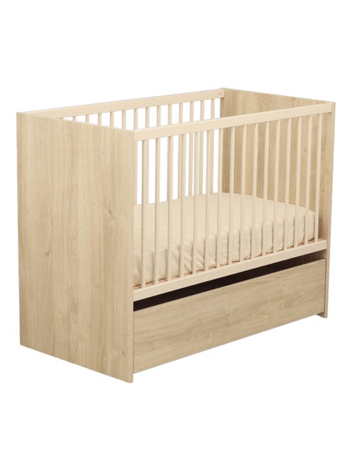 Lit bébé à barreaux avec têtes en panneaux - SAUTHON - Kiabi