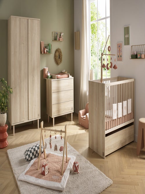 Lit bébé à barreaux avec têtes en panneaux - SAUTHON - Kiabi