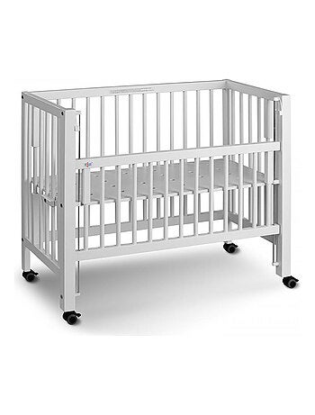 Lit bébé à barreaux cododo Maxi Boxspring en hêtre massif