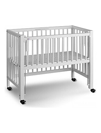 Lit bébé à barreaux cododo Maxi Boxspring en hêtre massif