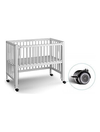 Lit bébé à barreaux cododo Maxi Boxspring en hêtre massif
