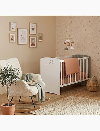 Lit bébé à barreaux en bois - BABYPRICE