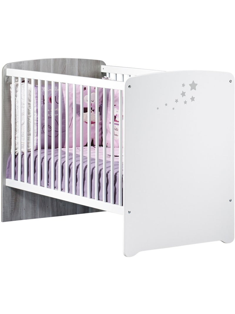 Lit bébé à barreaux en bois - BABYPRICE Blanc - Kiabi