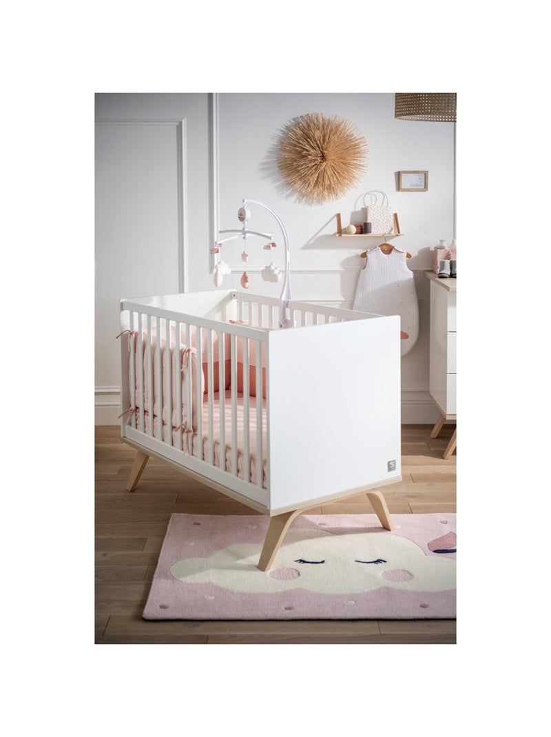 Lit bébé à barreaux en bois - SAUTHON Blanc - Kiabi