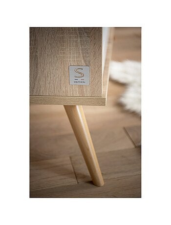 Lit bébé à barreaux en bois - SAUTHON