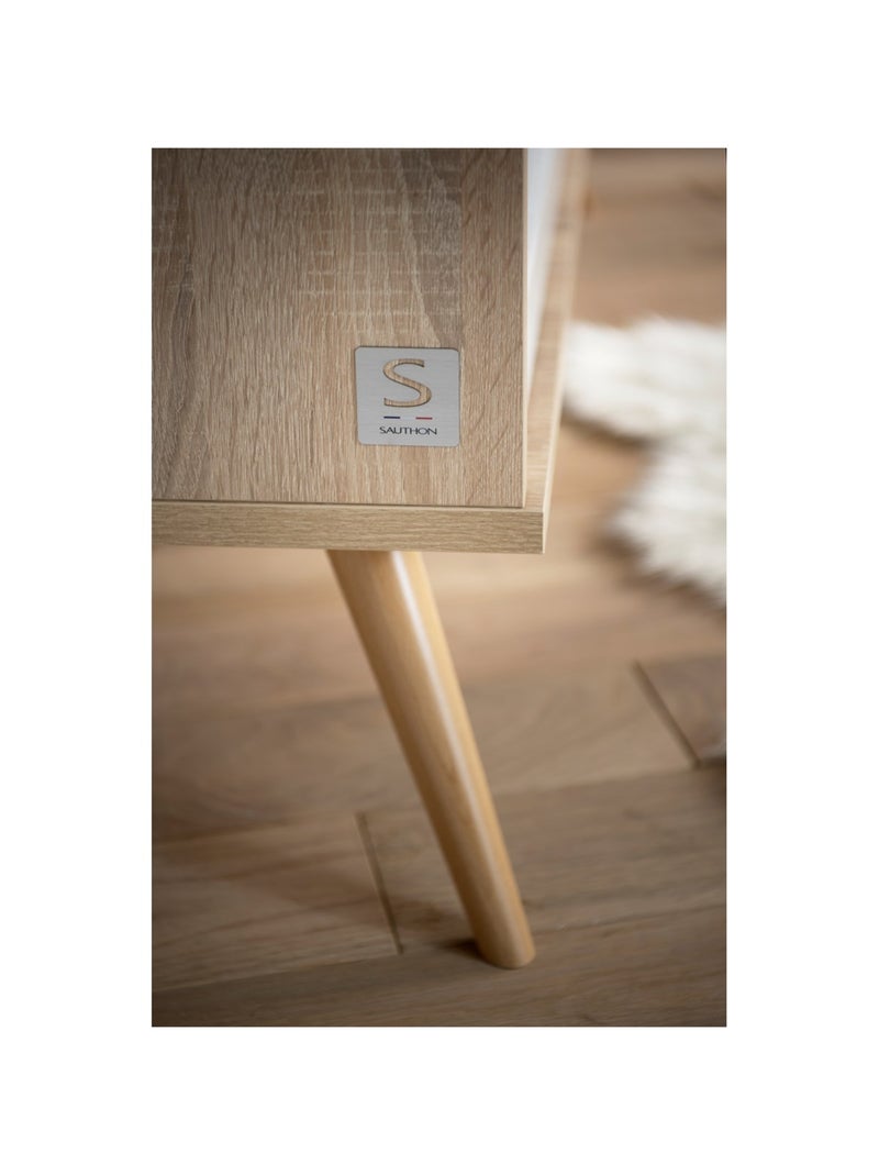 Lit bébé à barreaux en bois - SAUTHON Marron - Kiabi