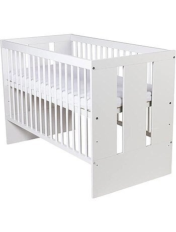Lit bébé à barreaux en bois de pin et mdf, sommier réglable - kmbaby