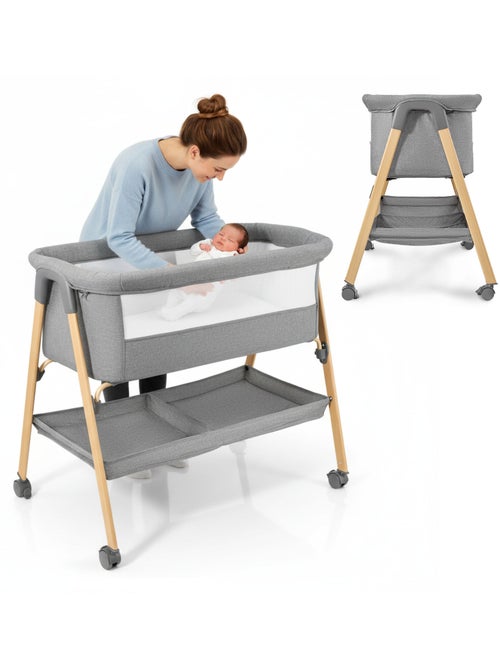 Lit bébé autoportant avec matelas berceau et lit de voyage pliable – hypermotion - Kiabi Lit bébé autoportant avec matelas berceau et lit de voyage pliable – hypermotion - Kiabi