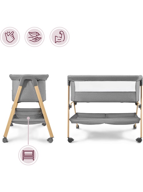 Lit bébé autoportant avec matelas berceau et lit de voyage pliable – hypermotion - Kiabi Lit bébé autoportant avec matelas berceau et lit de voyage pliable – hypermotion - Kiabi
