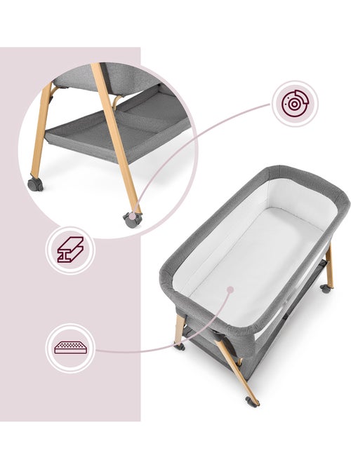 Lit bébé autoportant avec matelas berceau et lit de voyage pliable – hypermotion - Kiabi Lit bébé autoportant avec matelas berceau et lit de voyage pliable – hypermotion - Kiabi