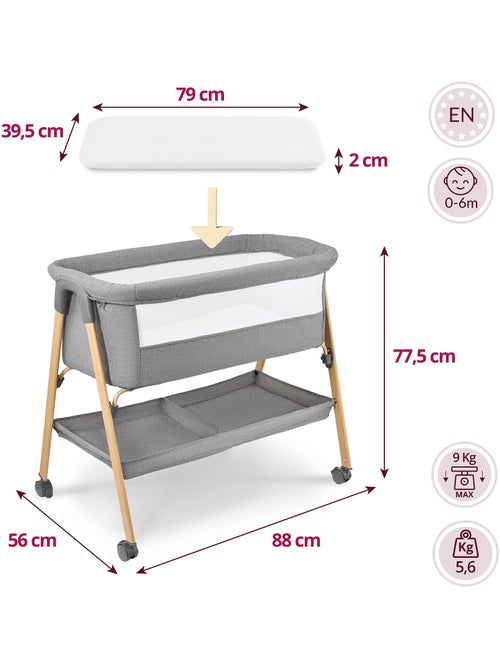 Lit bébé autoportant avec matelas berceau et lit de voyage pliable – hypermotion - Kiabi Lit bébé autoportant avec matelas berceau et lit de voyage pliable – hypermotion - Kiabi