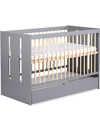 Lit bébé avec matelas - évolutif lit junior, sommier 3 hauteurs - kmbaby