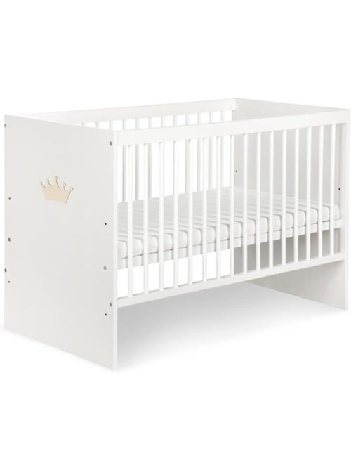 Lit bébé avec matelas - sommier 3 hauteurs, 3 barreaux amovibles - kmbaby - Kiabi