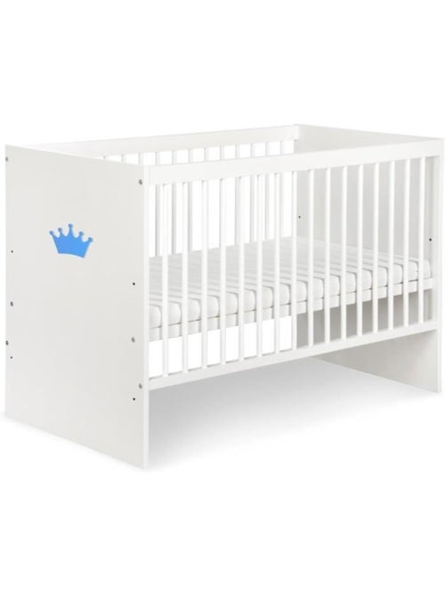 Lit bébé avec matelas - sommier 3 hauteurs, 3 barreaux amovibles - kmbaby - Kiabi