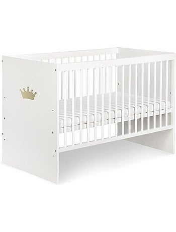 Lit bébé avec matelas - sommier 3 hauteurs, 3 barreaux amovibles - kmbaby
