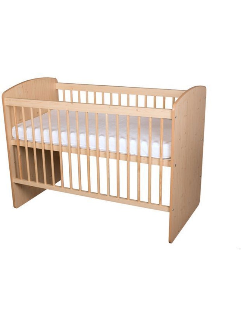 Lit bébé avec matelas - sommier 3 hauteurs, barreaux amovibles - kmbaby Beige - Kiabi