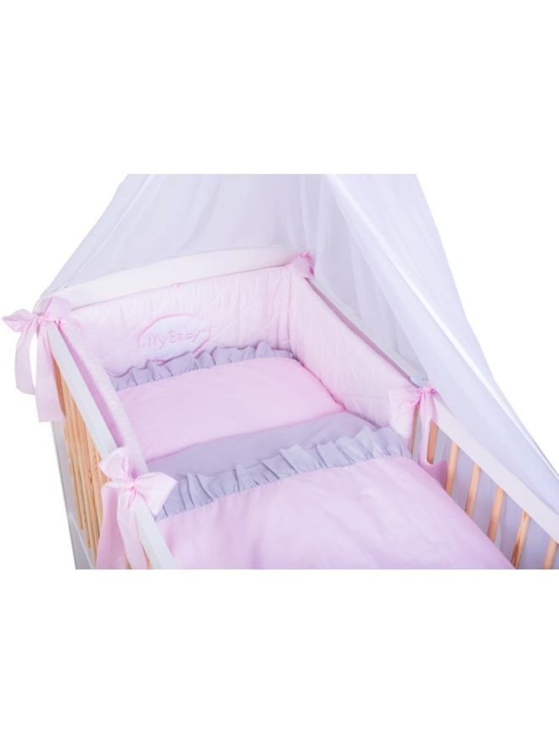 Lit bébé avec matelas et parure 11 pièces - sommier réglable - kmbaby Blanc / Rose / Beige - Kiabi