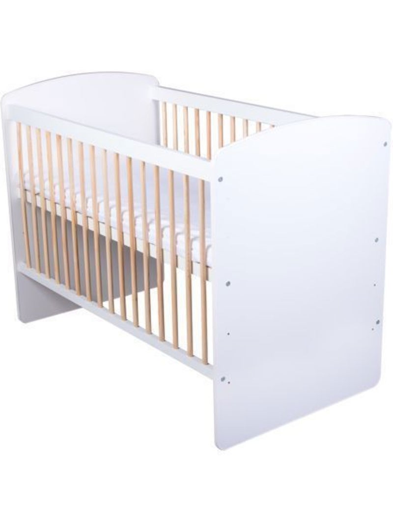 Lit bébé avec matelas et parure 11 pièces - sommier réglable - kmbaby Blanc / Rose / Beige - Kiabi