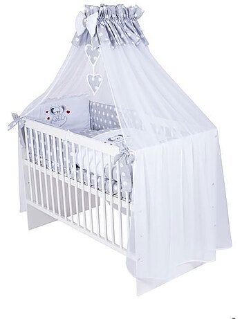 Lit bébé avec matelas et parure 11 pièces motif souris - kmbaby