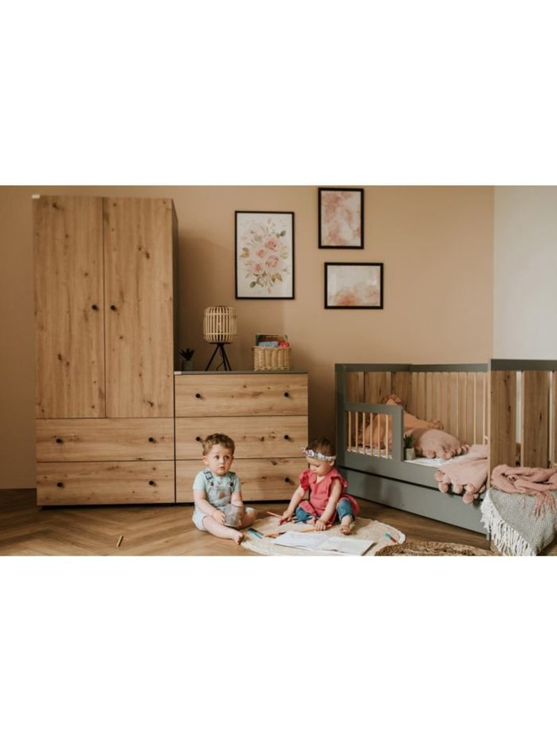 Lit bébé avec matelas, évolutif lit junior - kmbaby Gris Beige - Kiabi
