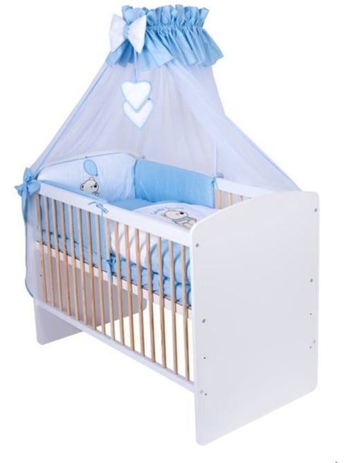 Lit bébé avec matelas + parure 11 pièces motif ourson ballon - KMBABY - Kiabi Lit bébé avec matelas + parure 11 pièces motif ourson ballon - KMBABY - Kiabi