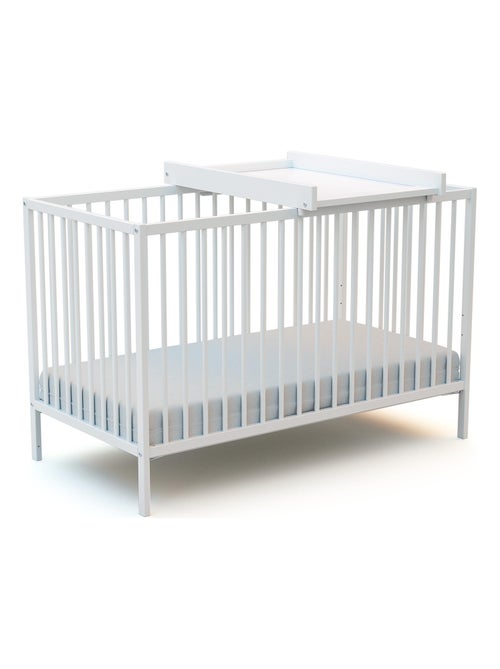 Lit bébé avec plan à langer en bois - Kiabi