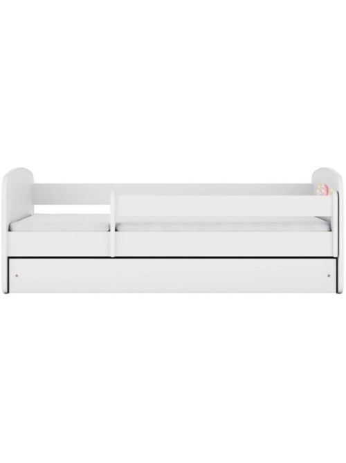 Lit bébé ballon et licornes blanc avec tiroir sans matelas 140/70 - Kiabi