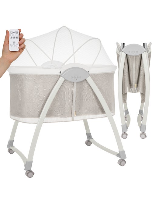 Lit bébé Berceau 2en1 LIONELO Gaya - Pliable - 4 roues - Moustiquaire - Kiabi Lit bébé Berceau 2en1 LIONELO Gaya - Pliable - 4 roues - Moustiquaire - Kiabi