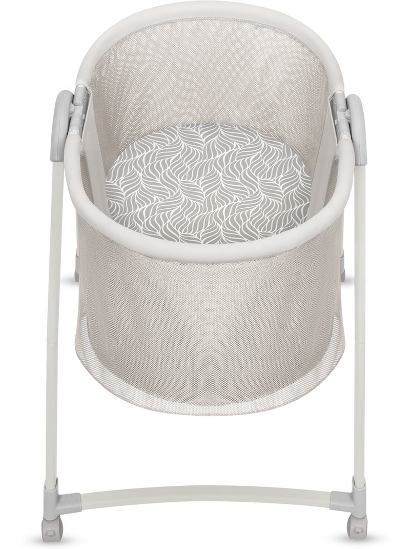 Lit bébé Berceau 2en1 LIONELO Gaya - Pliable - 4 roues - Moustiquaire Beige clair - Kiabi