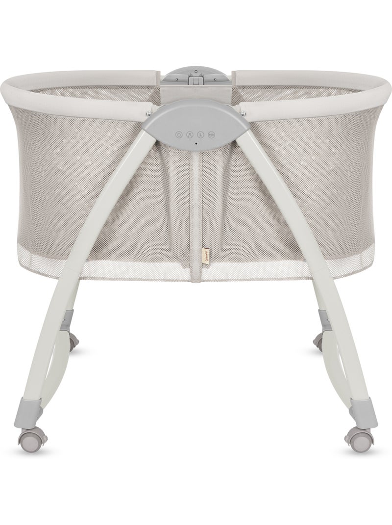 Lit bébé Berceau 2en1 LIONELO Gaya - Pliable - 4 roues - Moustiquaire Beige clair - Kiabi