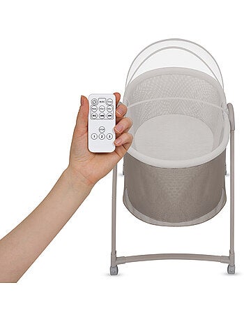 Lit bébé Berceau 2en1 LIONELO Gaya - Pliable - 4 roues - Moustiquaire