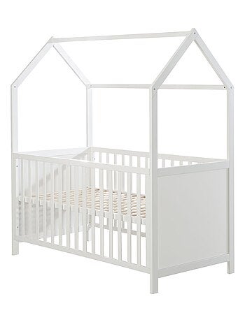 Lit bébé cabane 70 x 140 évolutif transformable en lit junior bois FSC - ROBA