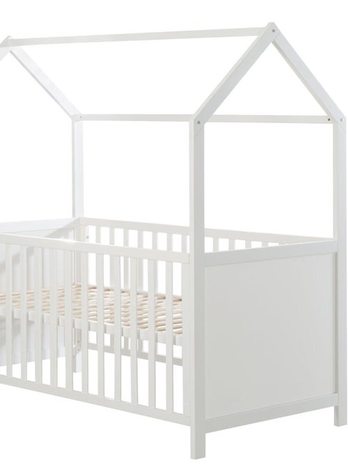 Lit bébé cabane 70 x 140 transformable en lit junior bois FSC - ROBA - Kiabi